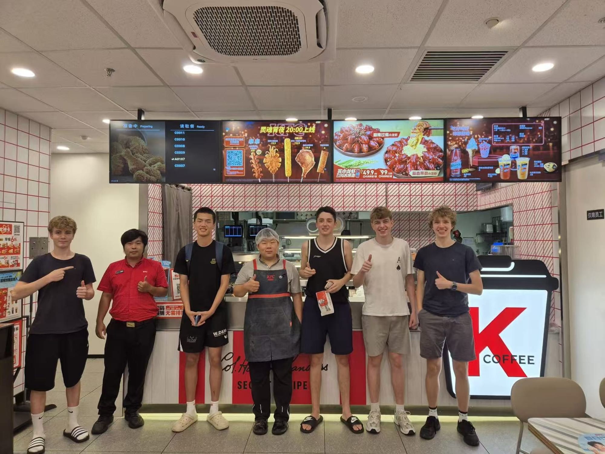 Foto mit dem KFC-Manager